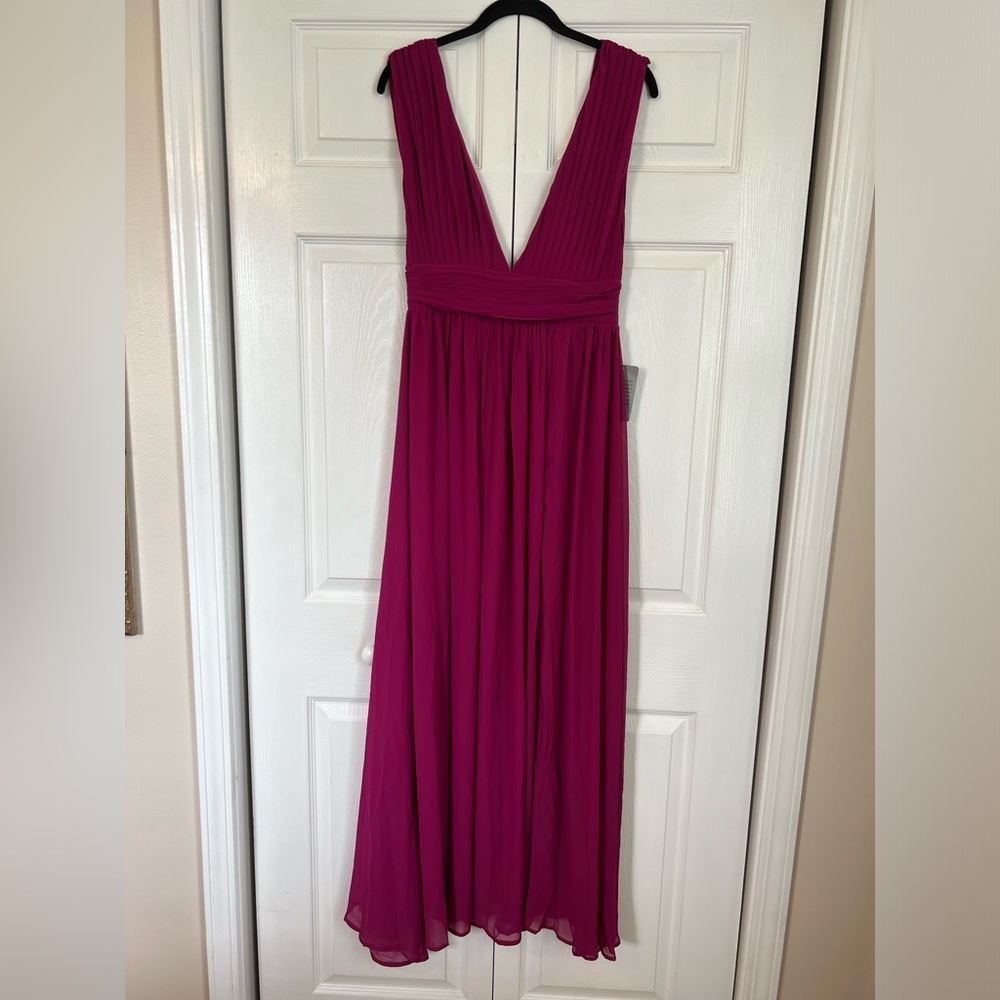 NEW Love X Design Berry Plunging V-Neck Maxi Dress